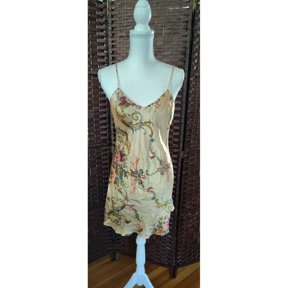 Victoria's Secret Other - Vintage Victoria's Secret Silk Slip Dress Small Ethereal Dainty Floral Filigree